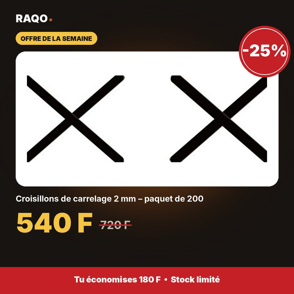 Croisillons de carrelage 2 mm – paquet de 200 | Akko Star - RAQO