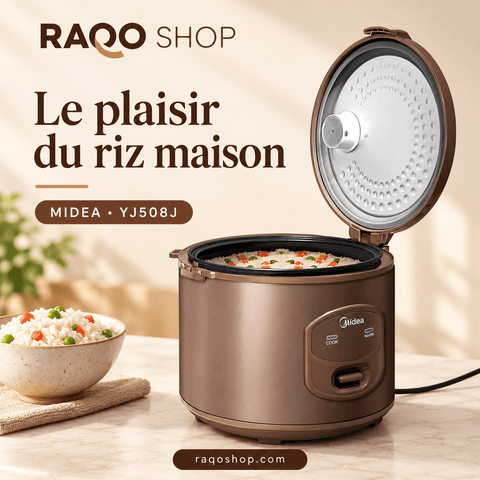 Cuiseur de Riz Midea – 1.8L – Anti-adhésive – Couvercle Intérieur | YJ508J - RAQO