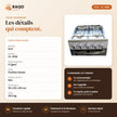 Cuisinière à Gaz iLUX – 4 Feux – Blanc - RAQO (fiche technique)