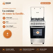 Cuisinière à Gaz iLUX – 4 Feux – Inox – Noir - RAQO