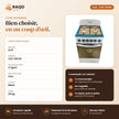 Cuisinière à Gaz iLUX – 4 Feux – Inox – Blanc - RAQO (fiche technique)