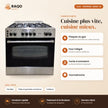 Cuisinière à Gaz iLUX – 5 Feux – Inox - RAQO (points forts)