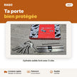 Cylindre de serrure Lincy 70 mm avec 5 clés – boîte rouge - RAQO