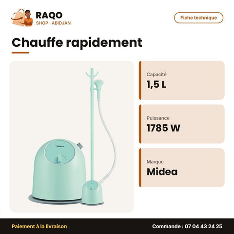 Défroisseur Midea – 1.5L – 1500-1785W – Fast Heating | YGJ15Q1W - RAQO