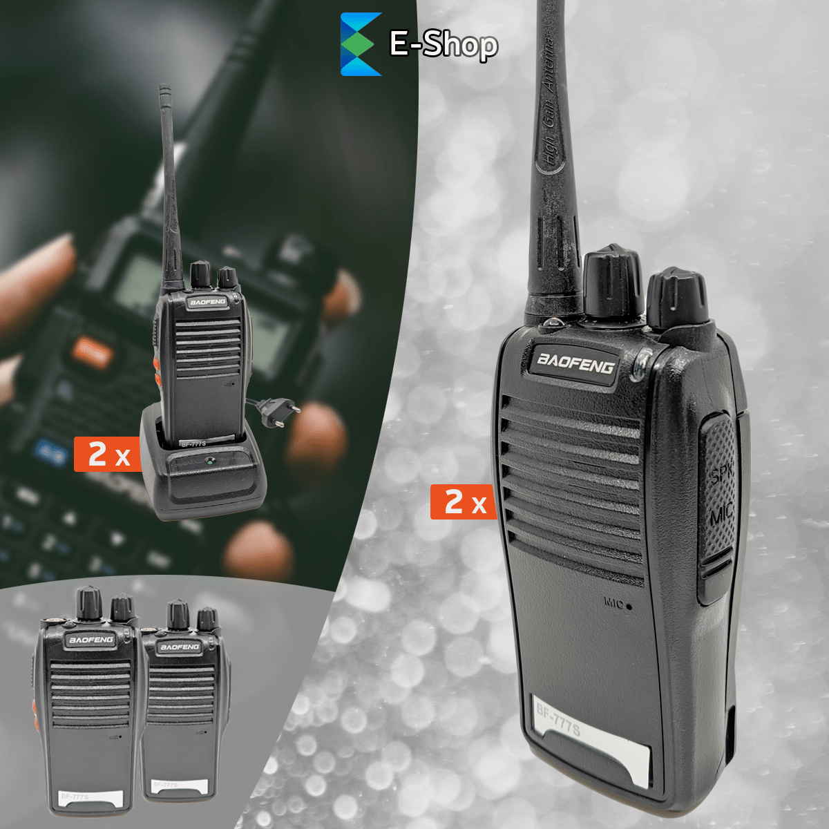 DEUX pieces BF-77S walkie-talkie 8km distance+ - RAQO