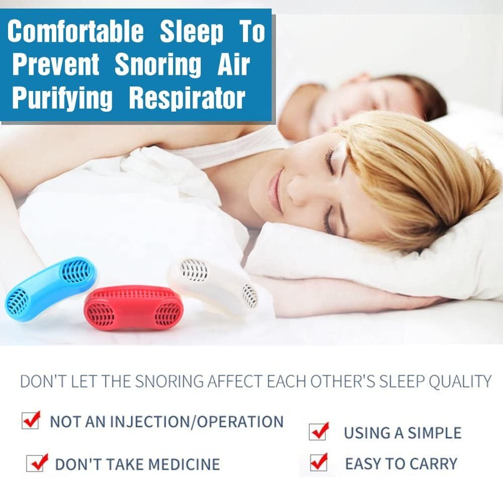 Dispositif Anti-Ronflement 2 en 1 – Dilatateur Nasal avec Filtre Purificateur d’Air Réutilisable - RAQO