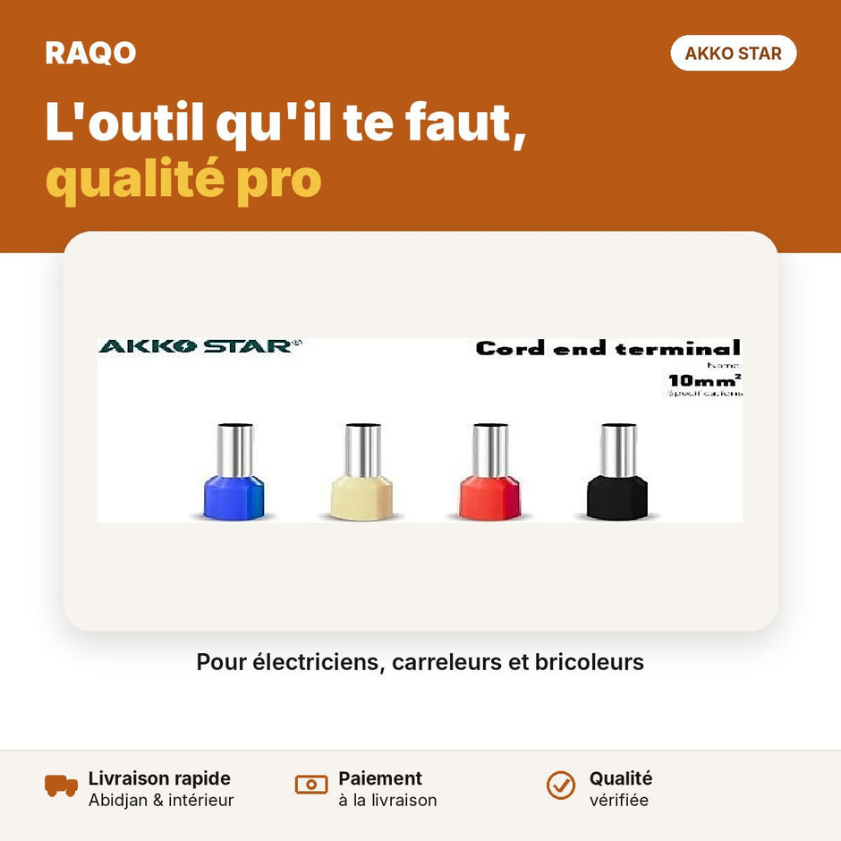 Embouts de câble 10 mm² – paquet | Akko Star - RAQO