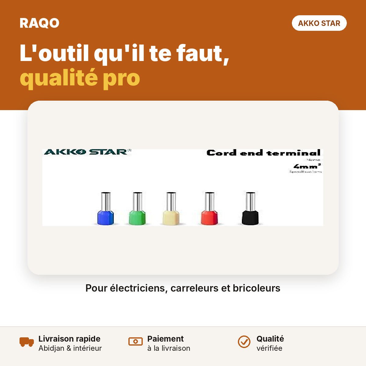 Embouts de câble 4 mm² – paquet | Akko Star - RAQO