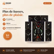Mini Chaîne Hi-Fi 3.1 iLUX – Bluetooth - RAQO