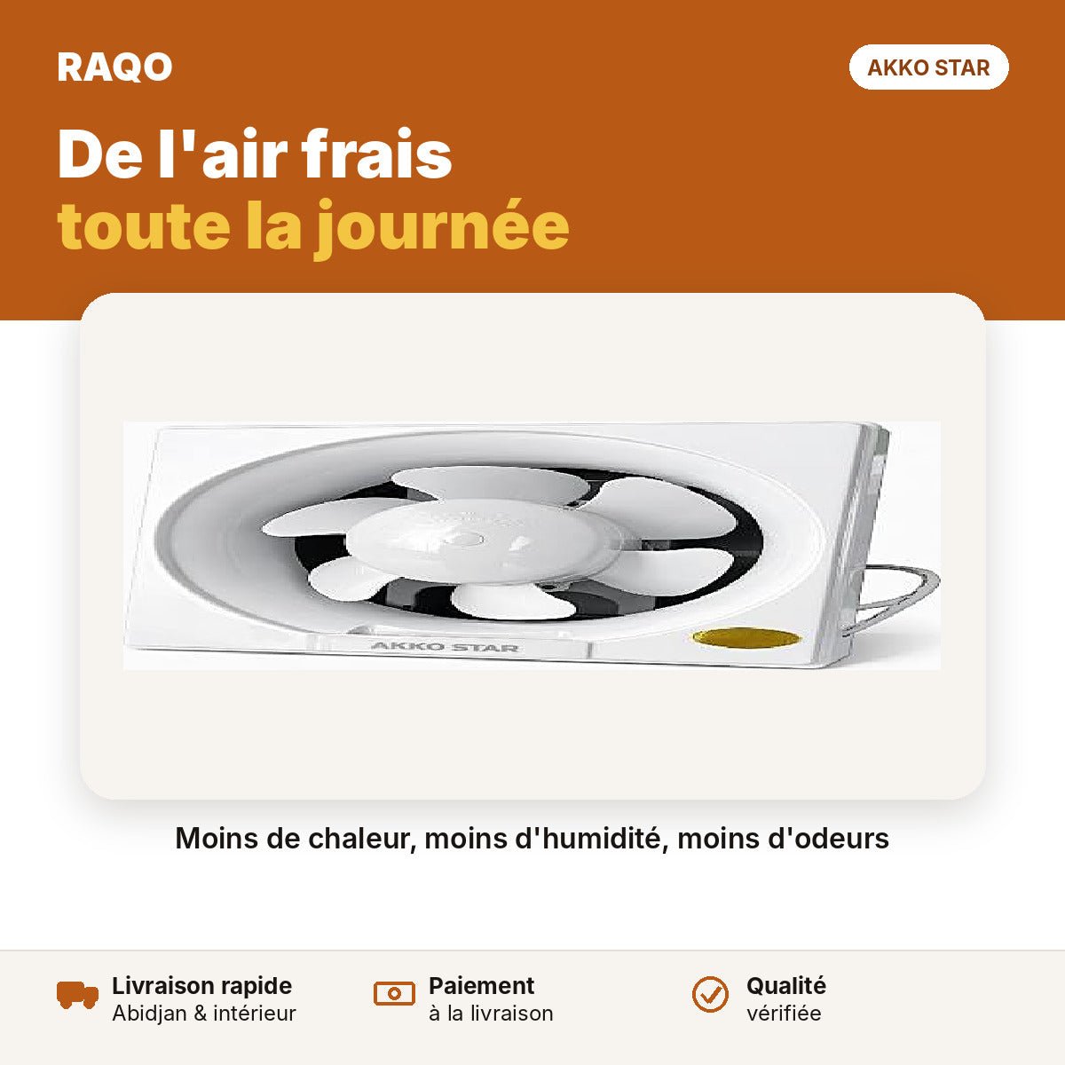 Extracteur d'air carré 12