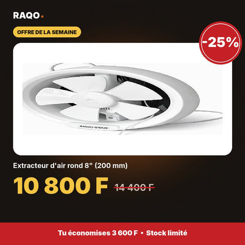 Extracteur d'air rond 8" (200 mm) | Akko Star - RAQO
