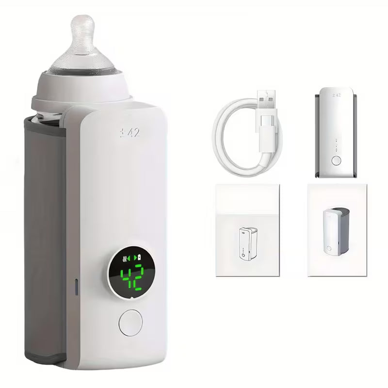 🔥 Chauffe-Biberon Portable Rechargeable – Chauffage Rapide & Température Précise