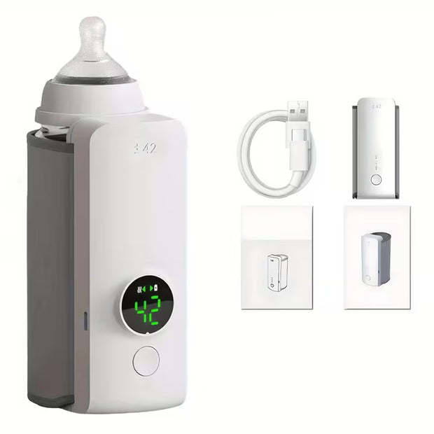 🔥 Chauffe-Biberon Portable Rechargeable – Chauffage Rapide & Température Précise