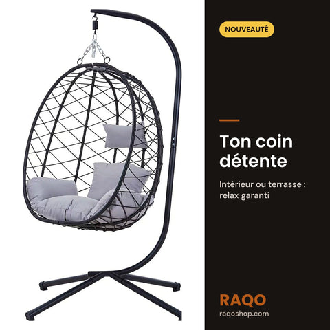 Fauteuil suspendu BS-72 pour coin détente - RAQO