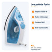 Fer à repasser vapeur ATL 1200W bleu et blanc – ATL-SW103 - RAQO