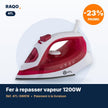 Fer à repasser vapeur ATL 1200W rouge et blanc – ATL-SW619 - RAQO