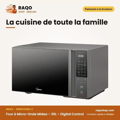Four à Micro-Onde Midea – 30L – Digital Control – Inverter Quattro | EM9P032MO-S - RAQO