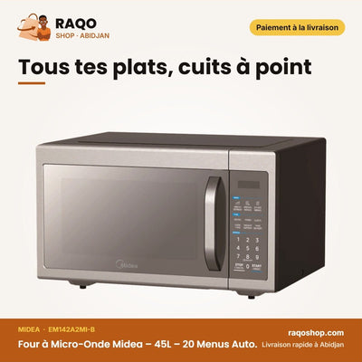 Four à Micro-Onde Midea – 45L – 20 Menus Auto. – Digital Control | EM142A2MI-B