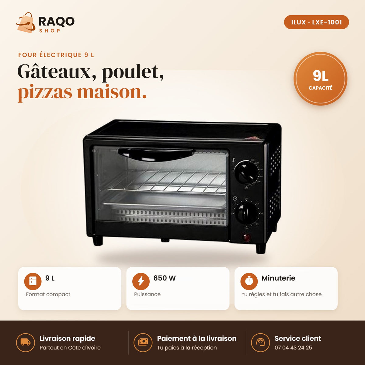 Four Électrique iLUX – 9 L - RAQO