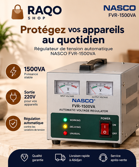 Stabilisateur Nasco FVR-1500VA - RAQO Shop