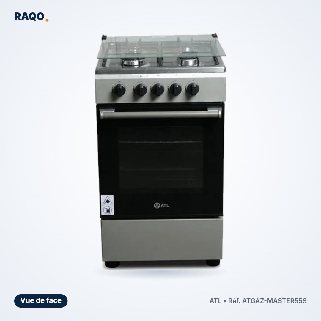 Gazinière ATL 4 feux 50×55 cm silver – ATGAZ-MASTER55S - RAQO