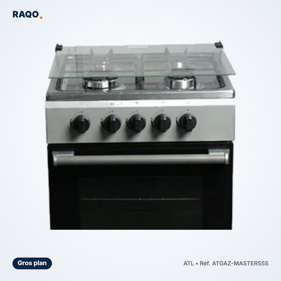 Gazinière ATL 4 feux 50×55 cm silver – ATGAZ-MASTER55S - RAQO