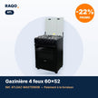 Gazinière ATL 4 feux 60×52 cm noire – ATLGAZ-MASTER60B - RAQO