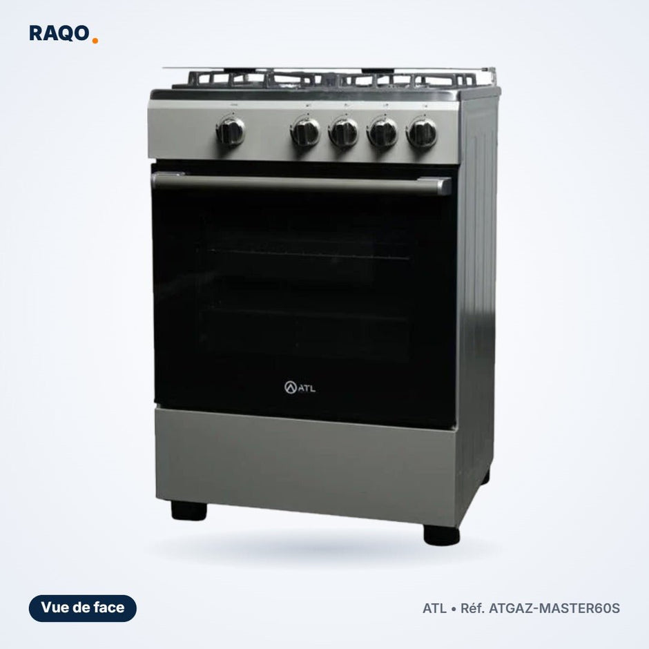 Gazinière ATL 4 feux 60×52 cm silver – ATGAZ-MASTER60S - RAQO