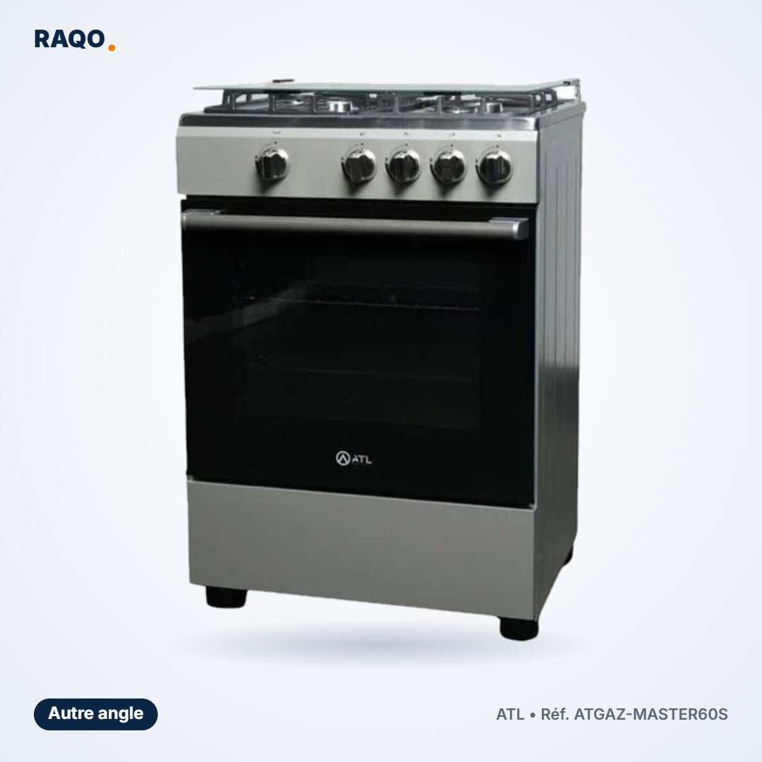 Gazinière ATL 4 feux 60×52 cm silver – ATGAZ-MASTER60S - RAQO