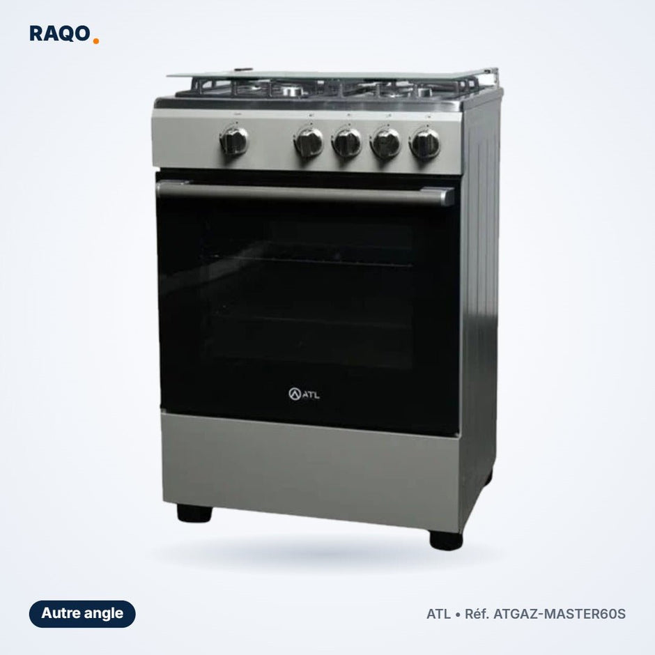 Gazinière ATL 4 feux 60×52 cm silver – ATGAZ-MASTER60S - RAQO