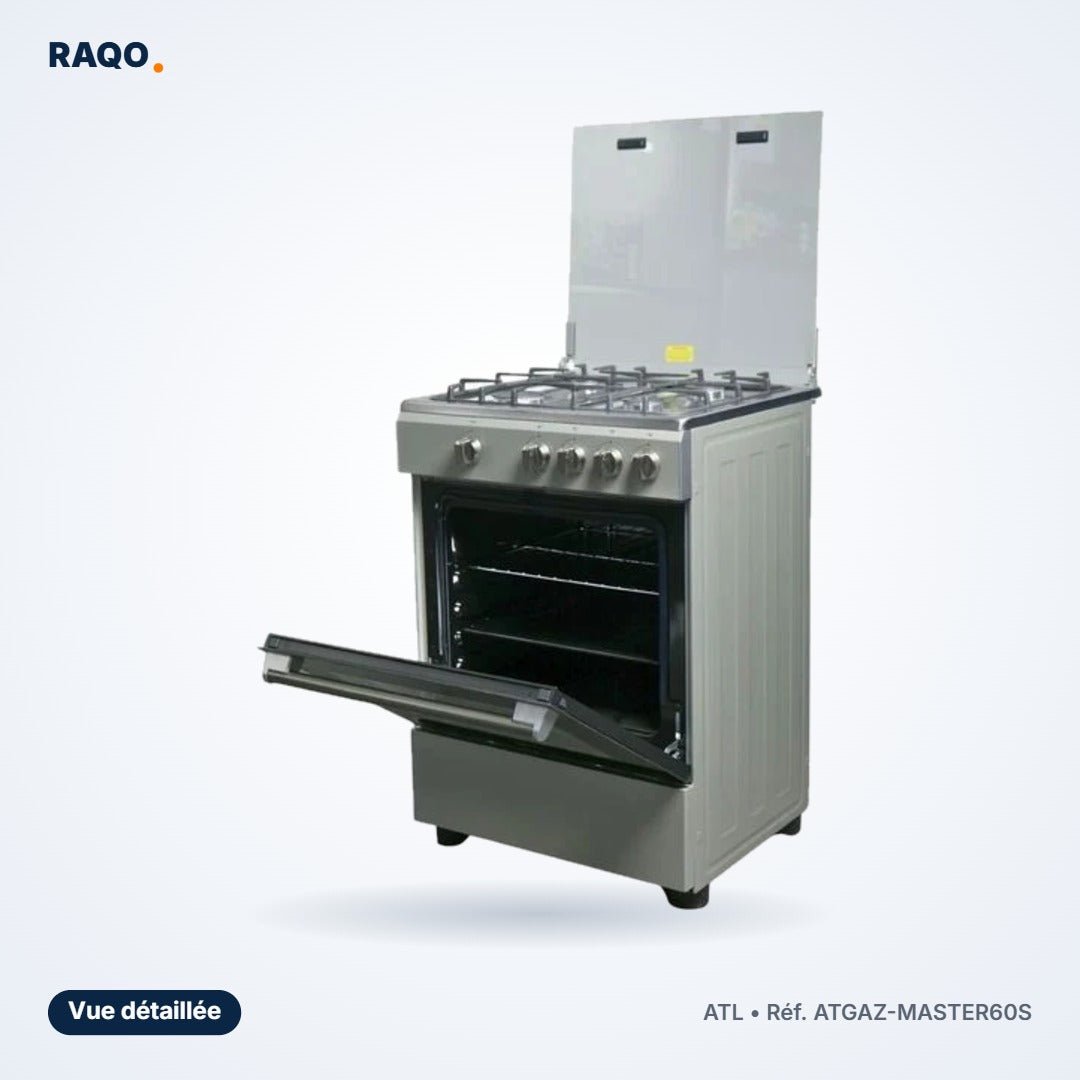 Gazinière ATL 4 feux 60×52 cm silver – ATGAZ-MASTER60S - RAQO