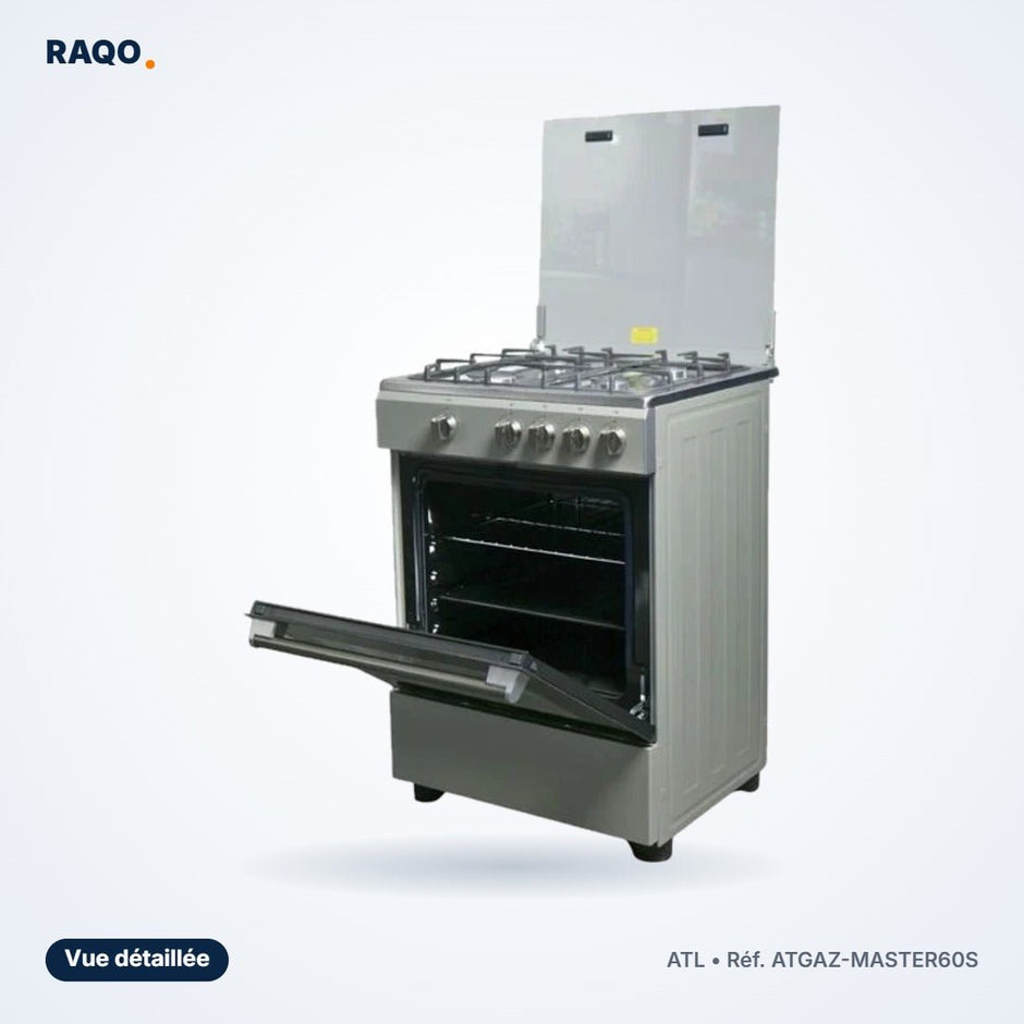 Gazinière ATL 4 feux 60×52 cm silver – ATGAZ-MASTER60S - RAQO