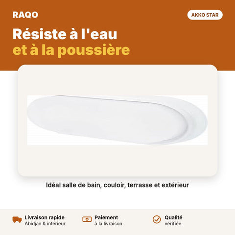 Hublot LED étanche ovale 20W blanc – lumière blanche 6500K | Akko Star - RAQO