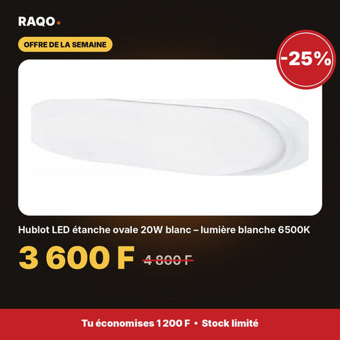 Hublot LED étanche ovale 20W blanc – lumière blanche 6500K | Akko Star - RAQO