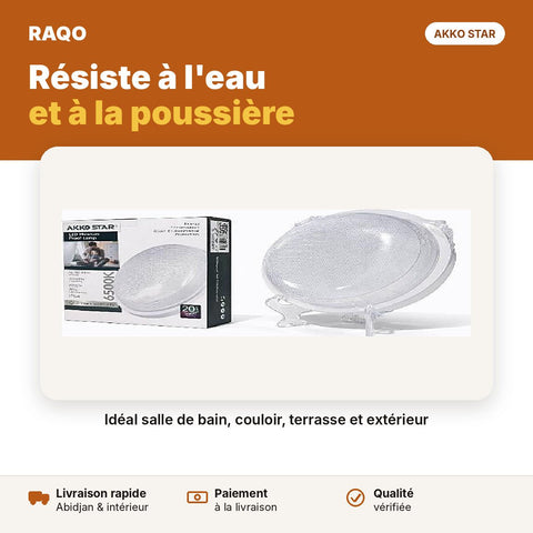 Hublot LED étanche rond 20W transparent – lumière blanche 6500K | Akko Star - RAQO