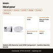 Hublot LED étanche rond 20W transparent – lumière blanche 6500K | Akko Star - RAQO