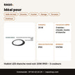 Hublot LED étanche rond noir 20W IP65 – 3 couleurs | Akko Star - RAQO