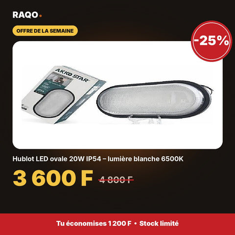 Hublot LED ovale 20W IP54 – lumière blanche 6500K | Akko Star - RAQO