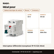 Interrupteur différentiel monophasé 1P+N 32A 30mA | Akko Star - RAQO