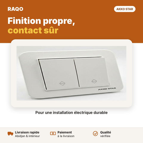 Interrupteur double va-et-vient encastrable | Akko Star - RAQO