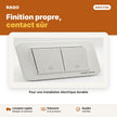 Interrupteur double va-et-vient encastrable | Akko Star - RAQO