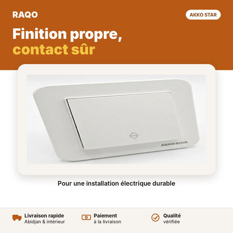 Interrupteur simple va-et-vient encastrable | Akko Star - RAQO