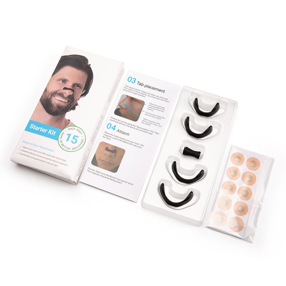 Kit de Bandes Nasales Magnétiques – 4 Pinces de Taille pour une Respiration Libre et Confortable - RAQO