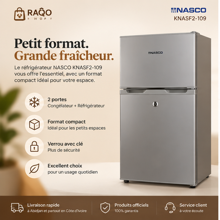 Réfrigérateur Nasco KNASF2-109 - RAQO Shop