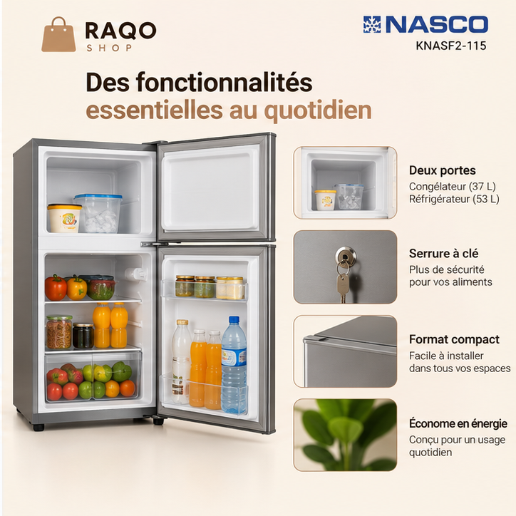 Réfrigérateur Nasco KNASF2-115 - RAQO Shop