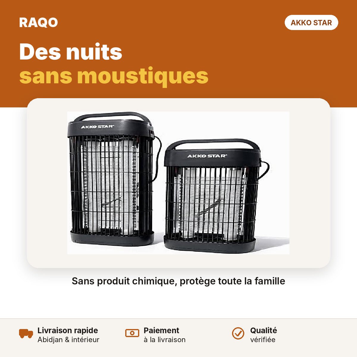 Lampe anti-moustiques UV 2×10W | Akko Star - RAQO