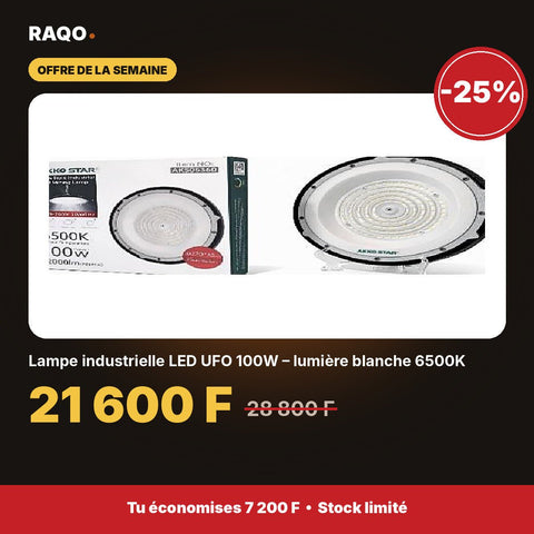 Lampe industrielle LED UFO 100W – lumière blanche 6500K | Akko Star - RAQO