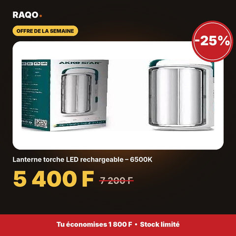 Lanterne torche LED rechargeable – 6500K | Akko Star - RAQO