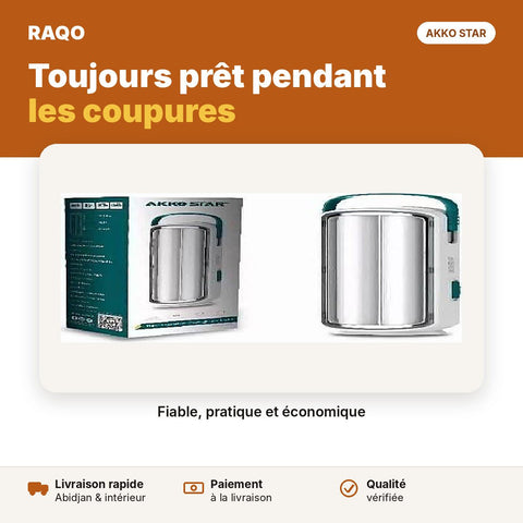 Lanterne torche LED rechargeable – 6500K | Akko Star - RAQO