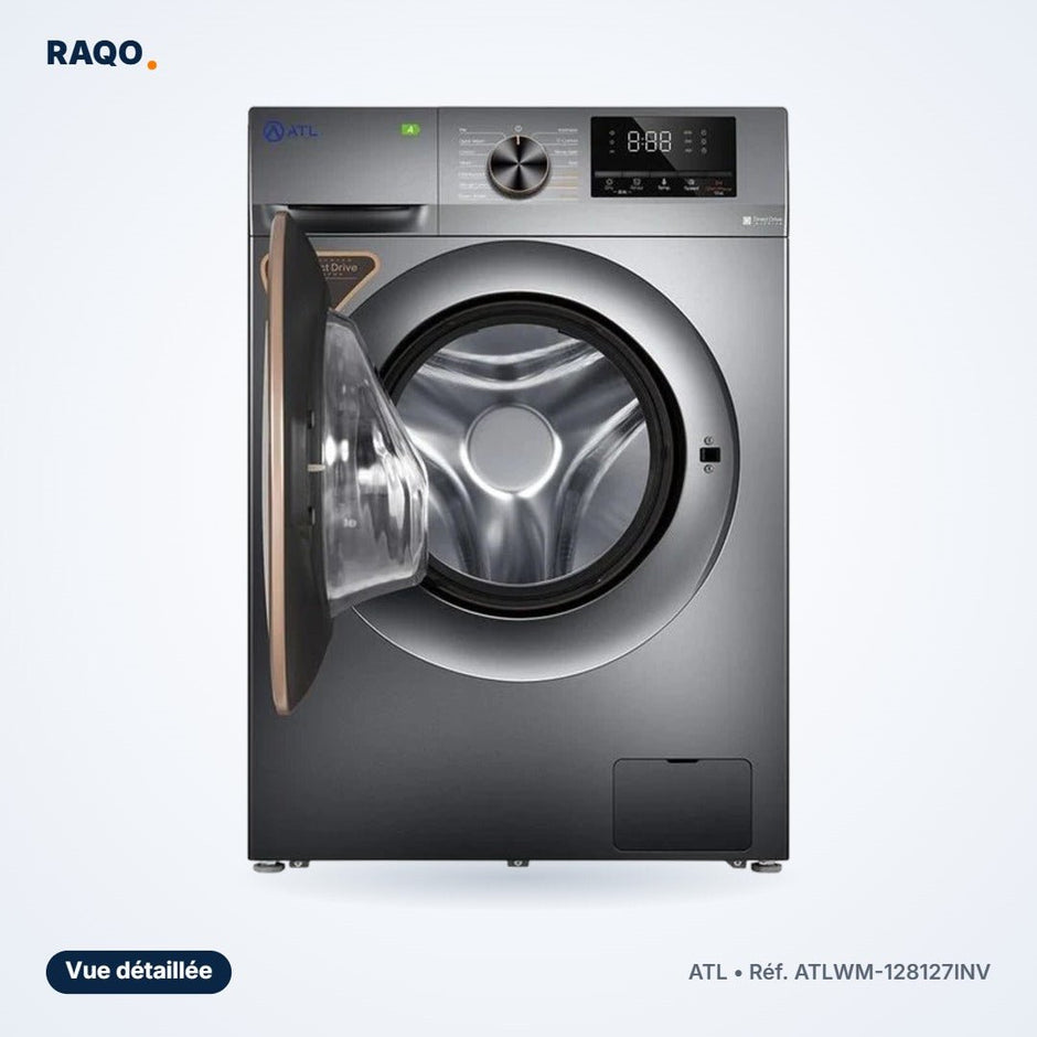 Lave-linge séchant ATL 12kg / 7kg Inverter écran tactile – ATLWM-128127INV - RAQO
